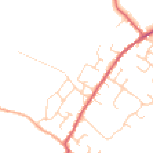 Daytime road noise heatmap for CO5 9JG