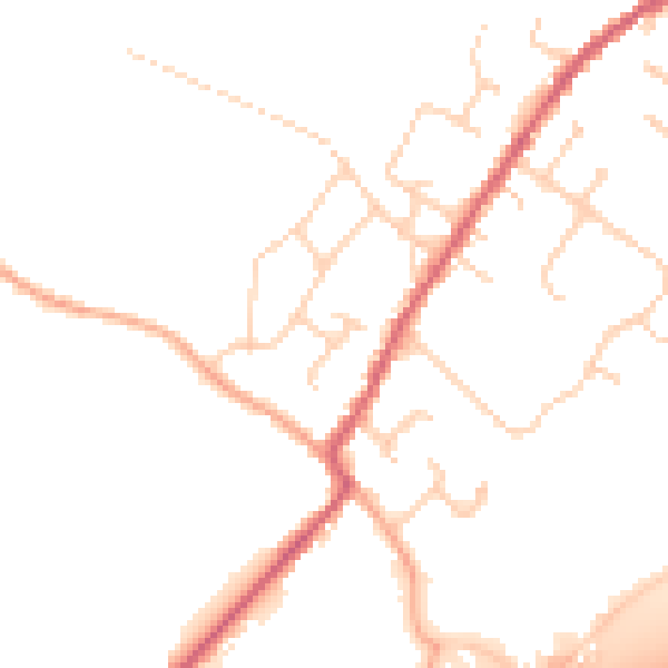 Daytime road noise heatmap for CO5 9JX