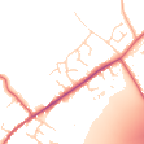 Daytime road noise heatmap for CO5 9LH