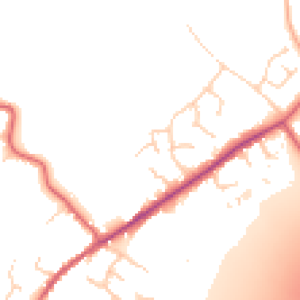 Daytime road noise heatmap for CO5 9LQ