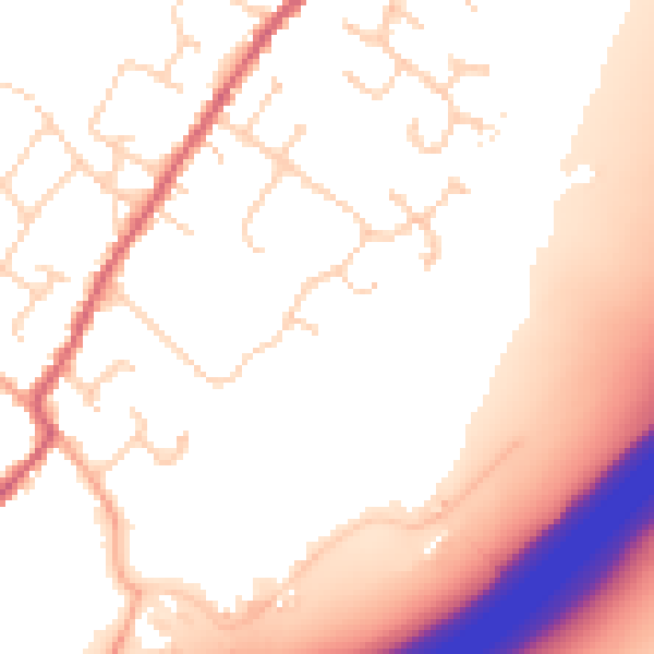 Daytime road noise heatmap for CO5 9LU