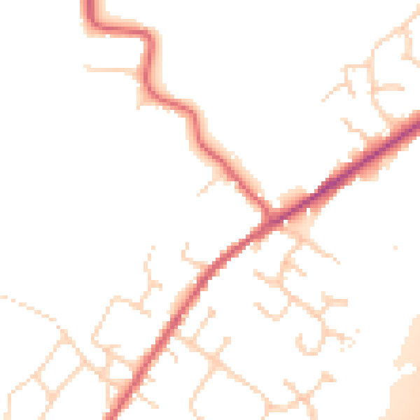 Daytime road noise heatmap for CO5 9NP