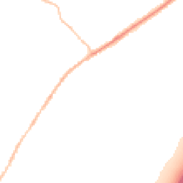 Night-time road noise heatmap for CO5 9NS