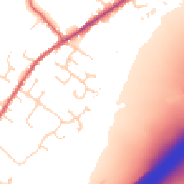 Daytime road noise heatmap for CO5 9PD