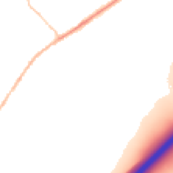 Night-time road noise heatmap for CO5 9PD