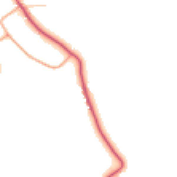 Daytime road noise heatmap for CO5 9PN