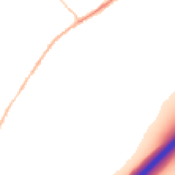 Night-time road noise heatmap for CO5 9PR