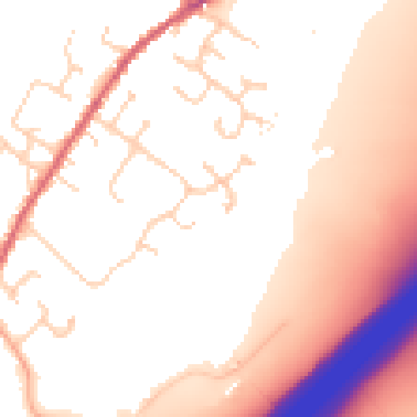 Daytime road noise heatmap for CO5 9PU