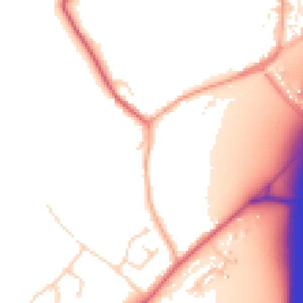 Daytime road noise heatmap for CO5 9QE