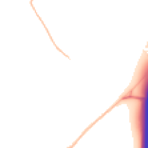 Night-time road noise heatmap for CO5 9QE