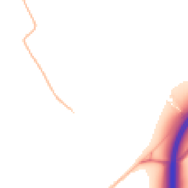 Night-time road noise heatmap for CO5 9QJ