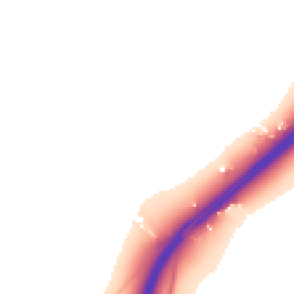 Night-time road noise heatmap for CO5 9QP