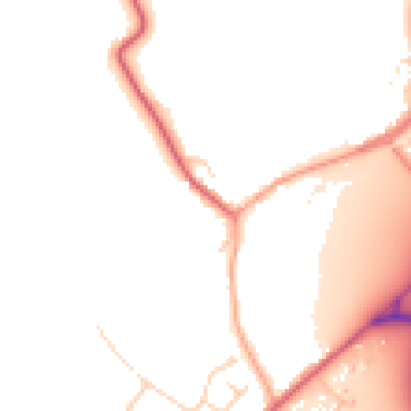 Daytime road noise heatmap for CO5 9QS