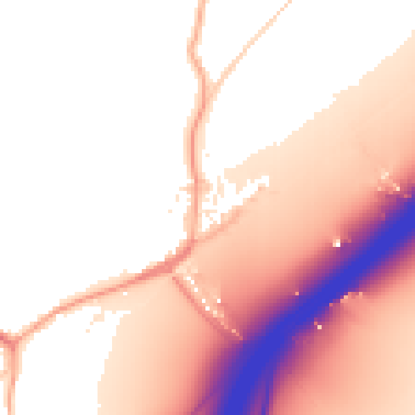 Daytime road noise heatmap for CO5 9QW