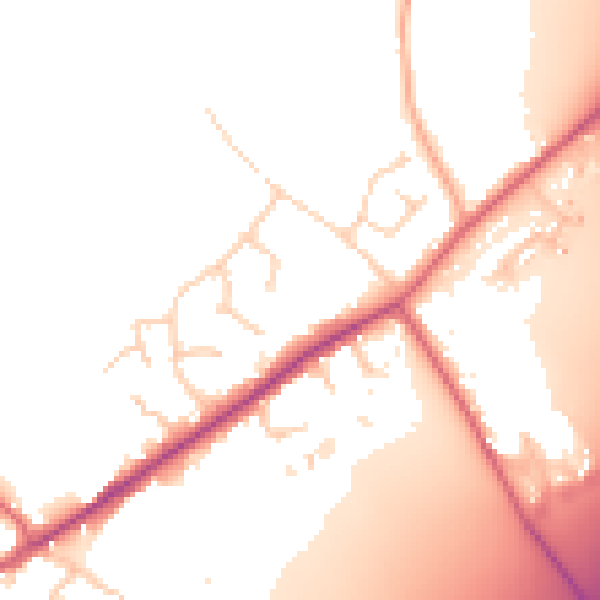 Daytime road noise heatmap for CO5 9RA