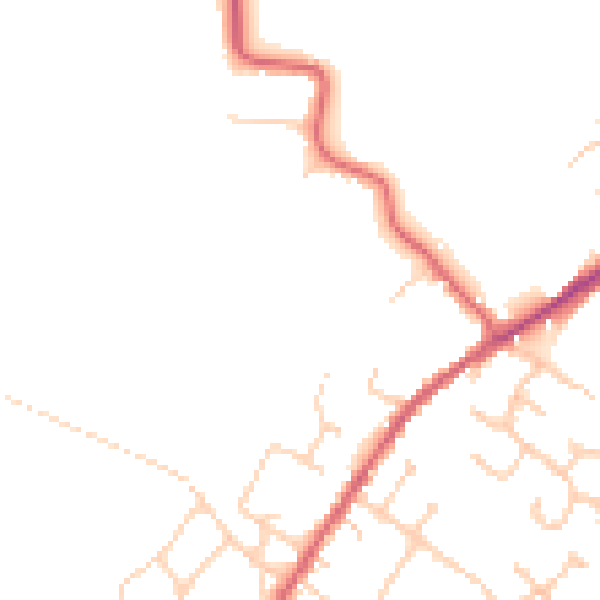 Daytime road noise heatmap for CO5 9RQ