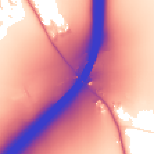 Daytime road noise heatmap for CO5 9SG