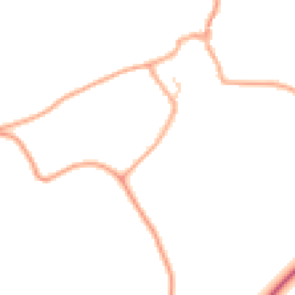 Daytime road noise heatmap for CO5 9TH