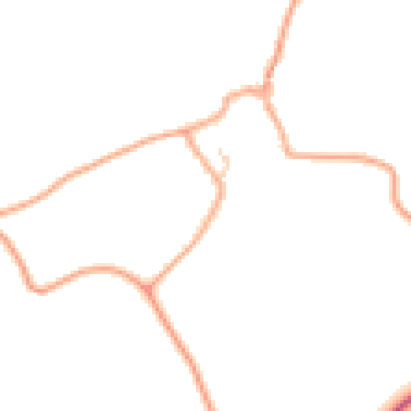 Daytime road noise heatmap for CO5 9TJ