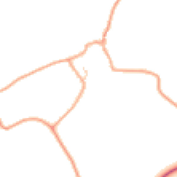 Daytime road noise heatmap for CO5 9TP