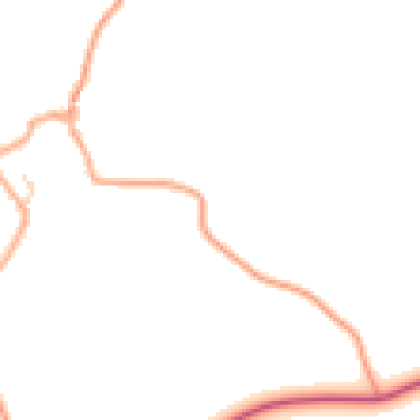 Daytime road noise heatmap for CO5 9UB