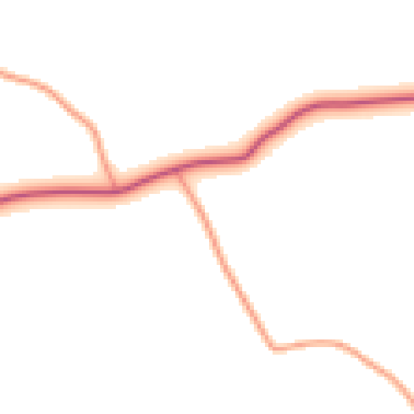 Daytime road noise heatmap for CO5 9UE