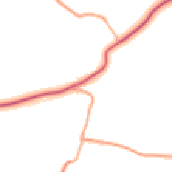 Daytime road noise heatmap for CO5 9XG
