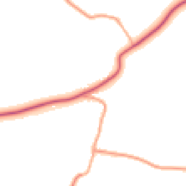 Daytime road noise heatmap for CO5 9XN
