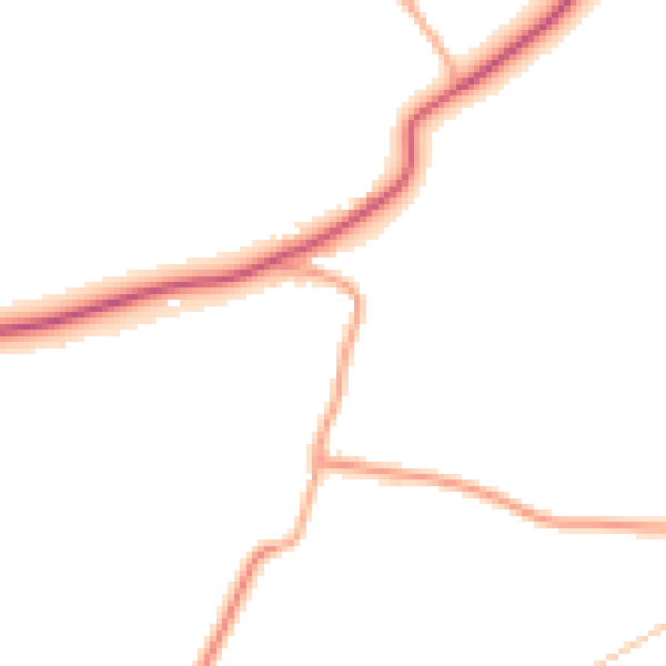 Daytime road noise heatmap for CO5 9XW