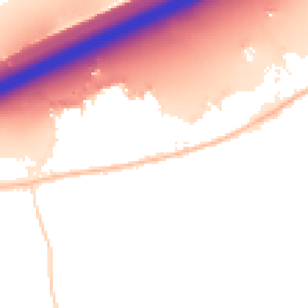Night-time road noise heatmap for CO6 1BJ