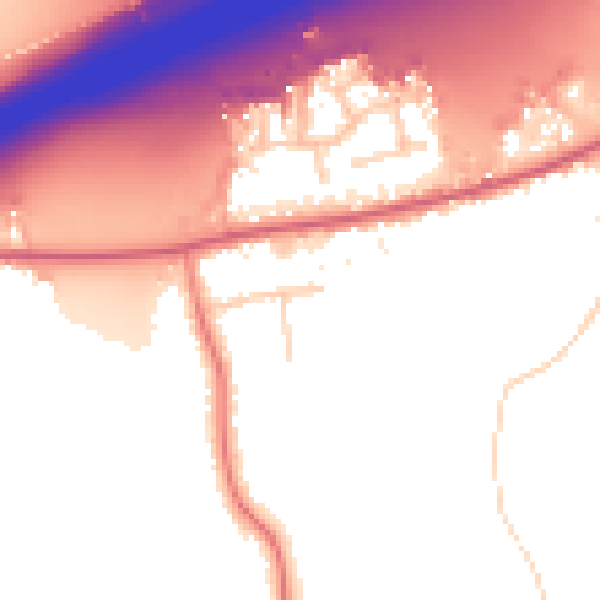 Daytime road noise heatmap for CO6 1BP
