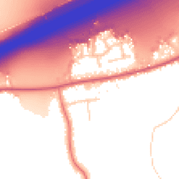 Daytime road noise heatmap for CO6 1FJ