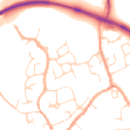 Daytime road noise heatmap for CO6 1QL