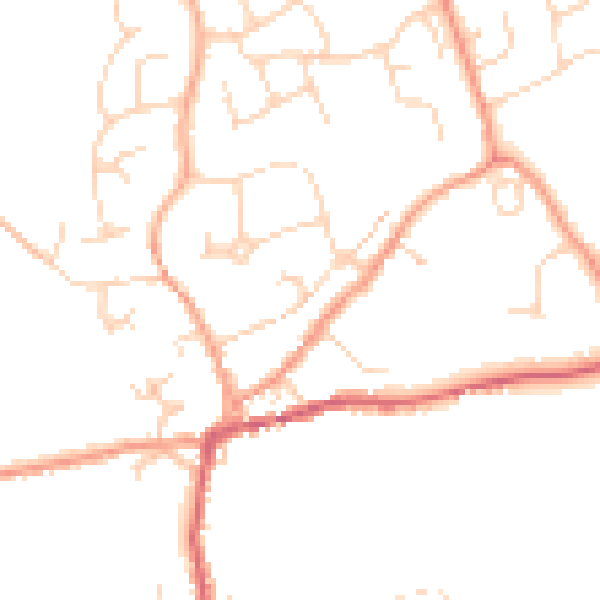 Daytime road noise heatmap for CO6 1QX