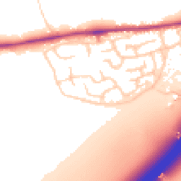 Daytime road noise heatmap for CO6 1XS