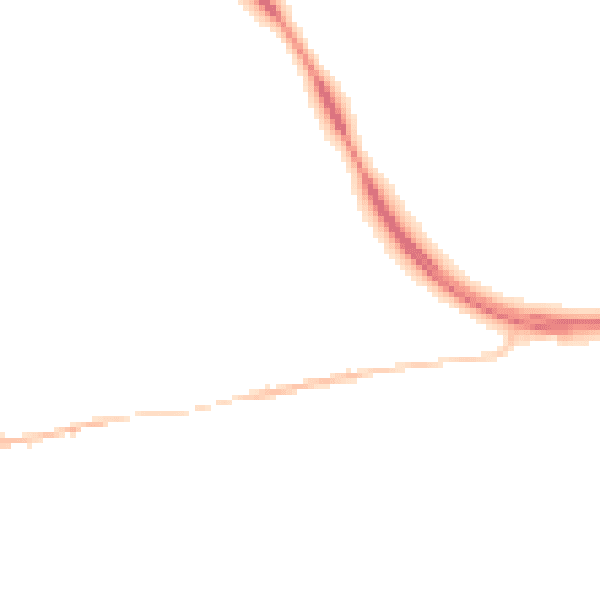 Night-time road noise heatmap for CO6 1ZN
