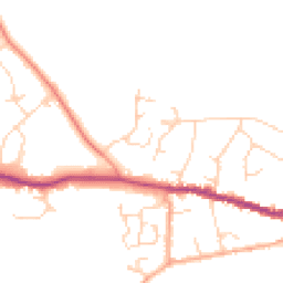 Daytime road noise heatmap for CO6 2FE