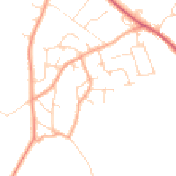Daytime road noise heatmap for CO6 3EF
