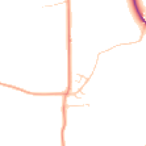Daytime road noise heatmap for CO6 3QZ