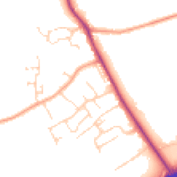 Daytime road noise heatmap for CO6 4HN