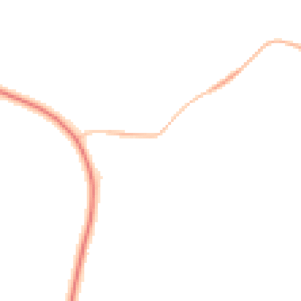 Night-time road noise heatmap for CO6 4PR