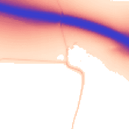 Daytime road noise heatmap for CO7 7AR