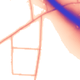 Daytime road noise heatmap for CO7 7BQ