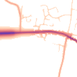Daytime road noise heatmap for CO7 7EJ