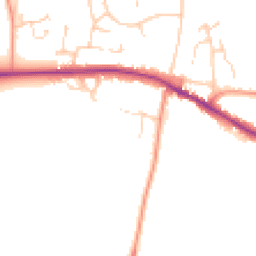 Daytime road noise heatmap for CO7 7GF