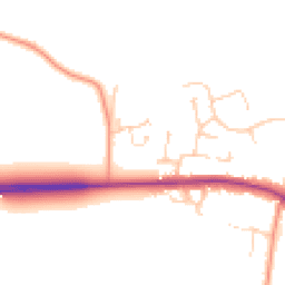 Daytime road noise heatmap for CO7 7GY