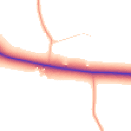 Daytime road noise heatmap for CO7 8RU