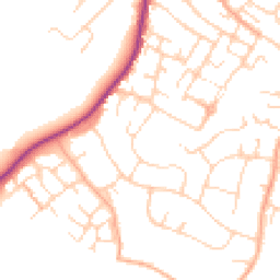 Daytime road noise heatmap for CO9 1EN