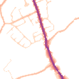 Daytime road noise heatmap for CO9 3JW
