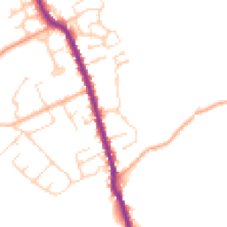 Daytime road noise heatmap for CO9 3SW